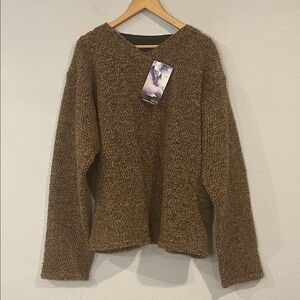 Cozy Brown Knit Sweater for Men